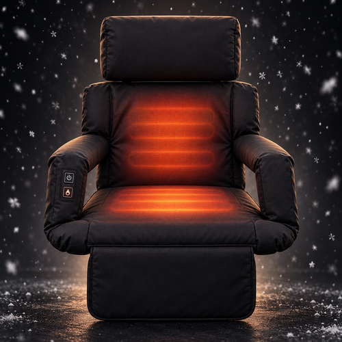 Fire Seat heating seat and backrest in the snow